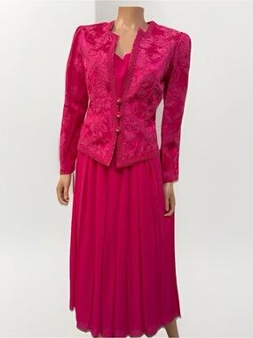 Nah Nah Collection Fuchsia Jacquard Dress
